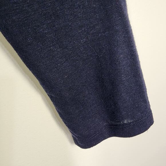 Talbots Womens Cardigan Sweater Medium Blue Linen Blend Long Sleeve Open Front - Picture 7 of 9